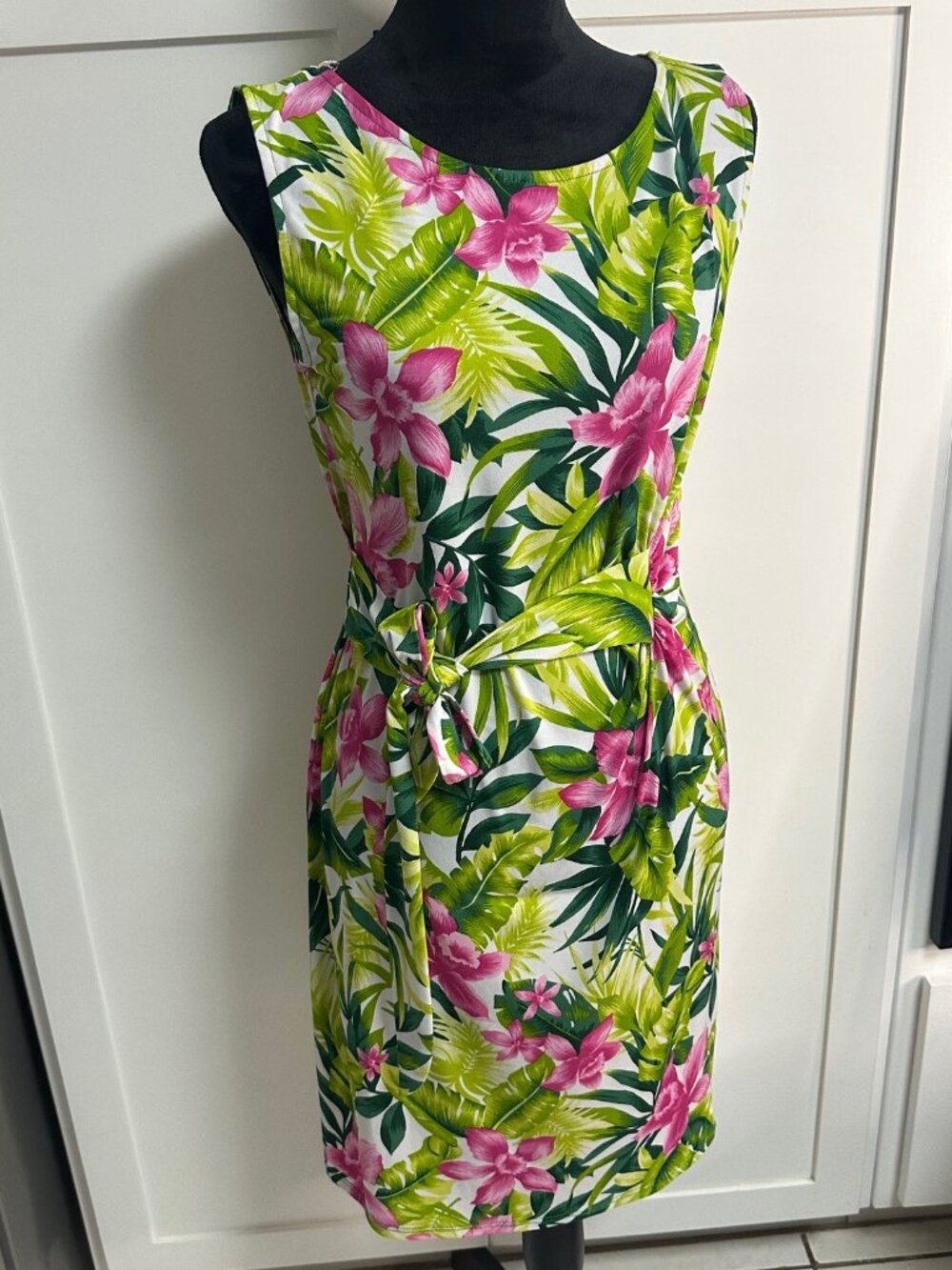 Vintage Nani Kai Colorful Floral Dress Large Hawaiian Boho